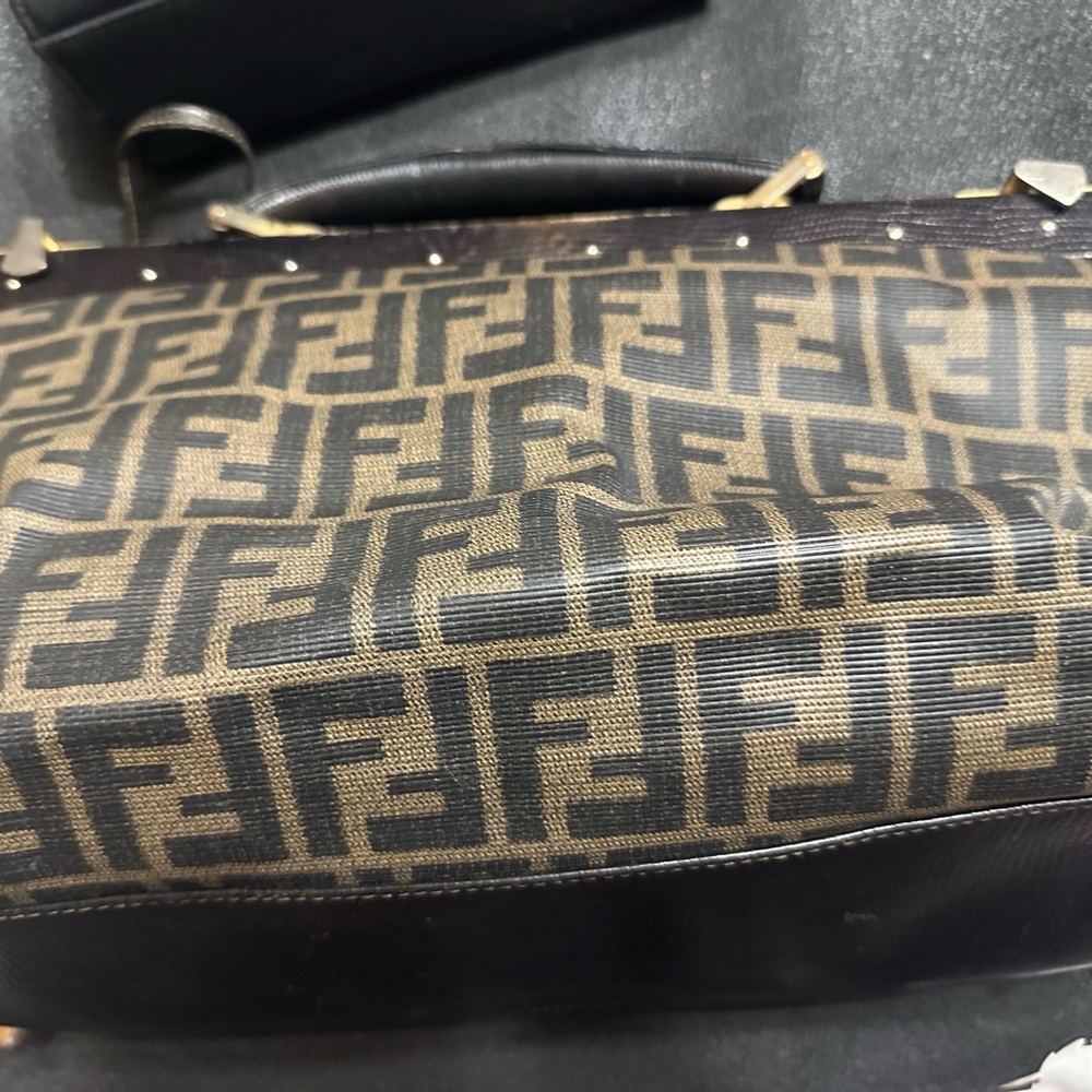 Fendi Black and Brown Monogram Tote